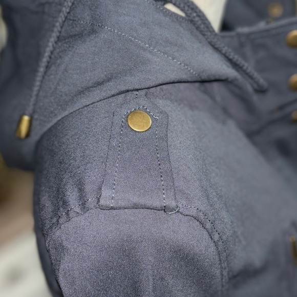 EDEN SOCIETY Holly Contrast Hood Cargo Jacket blue/gray size medium coat - Picture 9 of 13